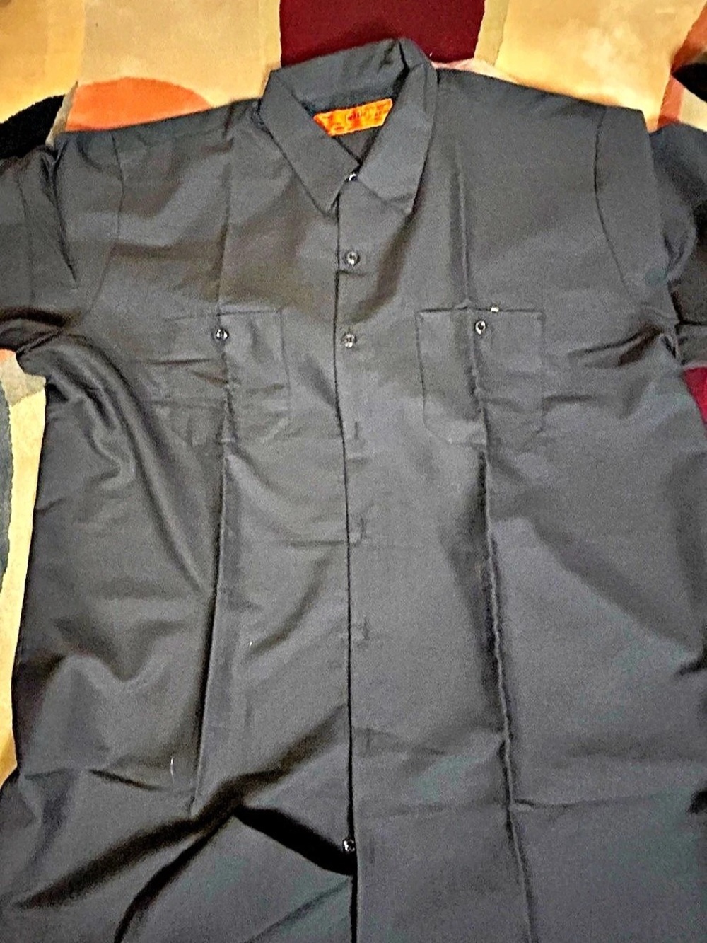 2 Red Kap Short Sleeve Work Shirt Black XL